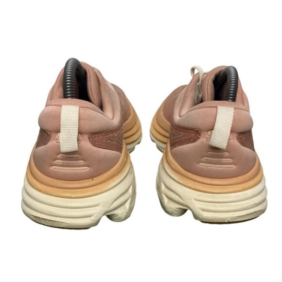 Hoka One One Bondi 8 Pink Orange Womens Athletic Running Shoes Size 9 B - Picture 5 of 9